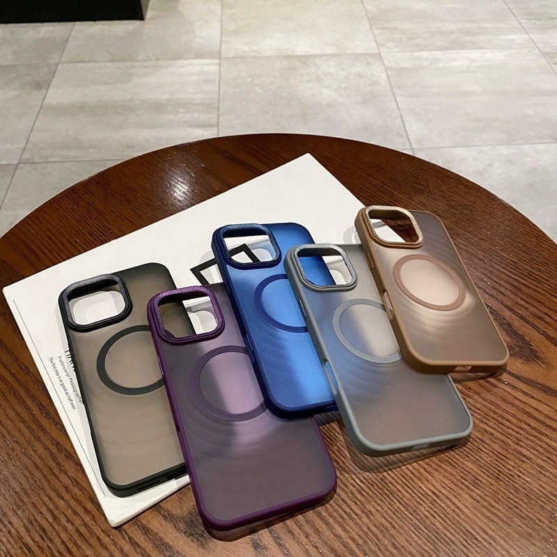 Luxo Sem Fio Carga Caso De Telefone Para iPhone 11 12 13 14 15 16 Pro Max Plus Transparente Magnético Pára-Choques Casos - detalhe