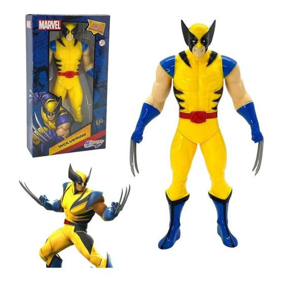 Boneco Wolverine X-Men Marvel Super Heróis Brinquedos Articulados 22 cm de Altura Original