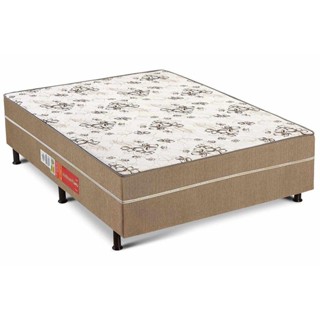 Cama Box Conjugado Casal: Colchão Ortopédico UniPremium Class Bege/Marrom (138x188x40) - Polar em Oferta na Shopee