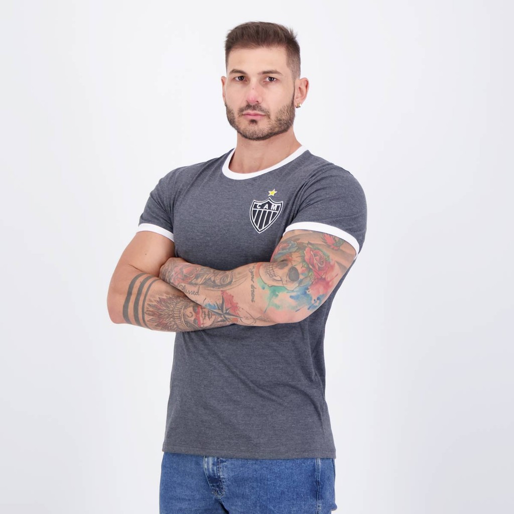 Detalhes do Camisa Atlético Mineiro Bucolic Cinza Mescla