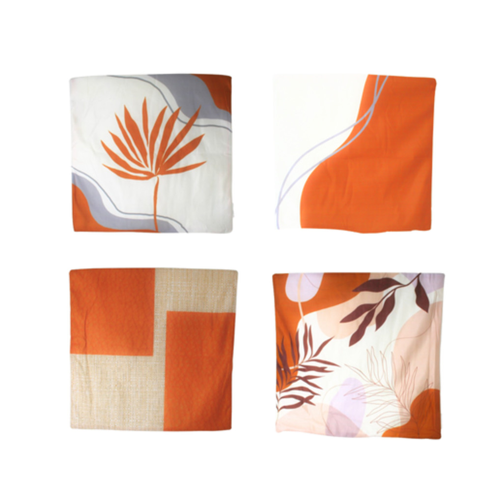 Kit Com 04 Capas De Almofadas Decorativas 45x45 Em Oxford