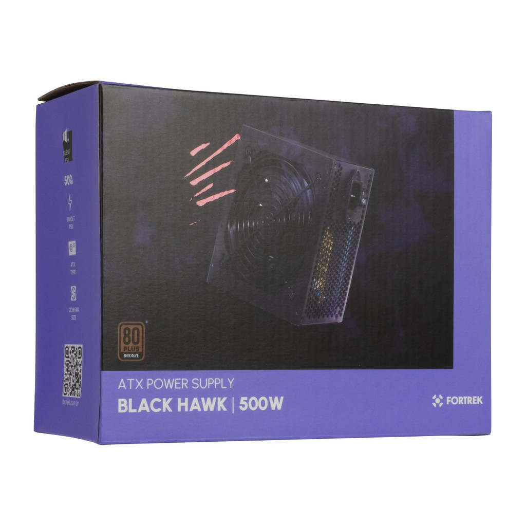 Fonte Fortrek 400w black hawk 80plus