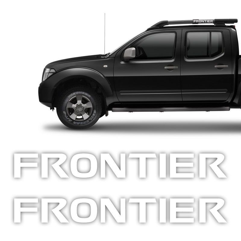 Par Adesivos Compativel Frontier Rack Teto Longarina Branco