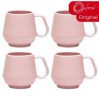 Jogo 4 Canecas Chá Café Chubby 330ml Empilhavel Rosa Claro Fosco Acetinado Oxford em Oferta na Shopee