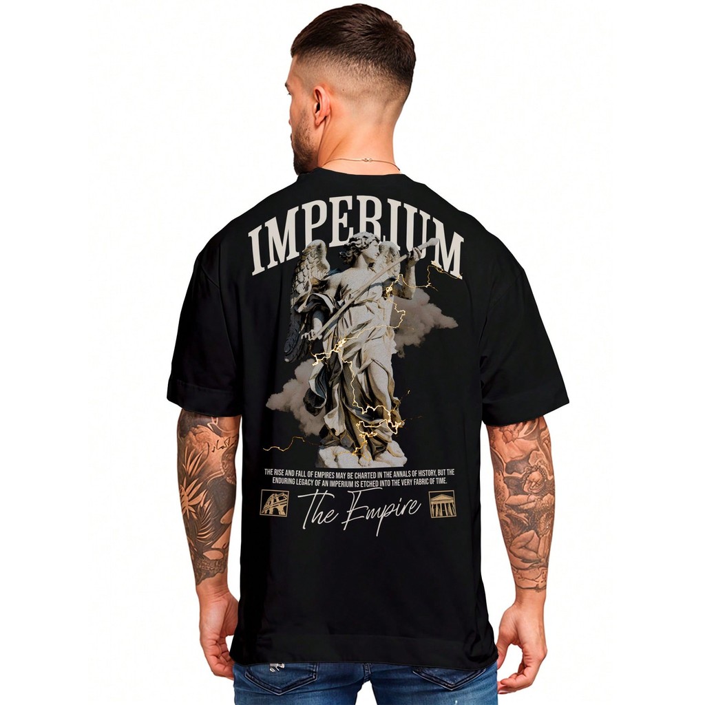 Camisa Camiseta Oversized Streetwear Anjo ImperiumAngel Premium Fio 30.1penteado 100% Algodão ref-00001