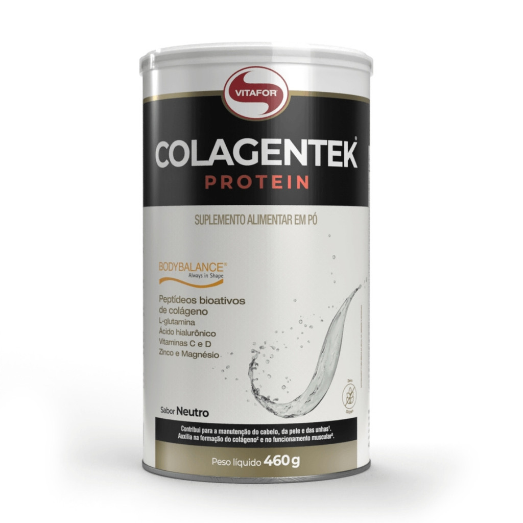 Colágeno Colagentek Protein Bodybalance Pote 460g Vitafor Neutro em Oferta na Shopee