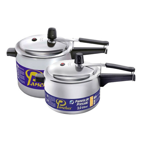 Kit 2 Panelas De Pressão 3,0 E 4,5 Lt Polida Classic Panelux em Oferta na Shopee