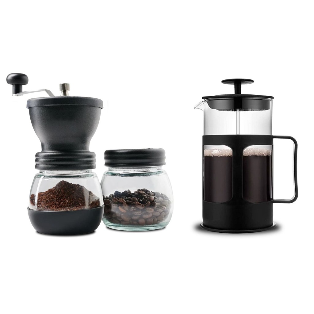 Kit Moedor De Café Manual + Prensa Francesa 650ml Unitermi