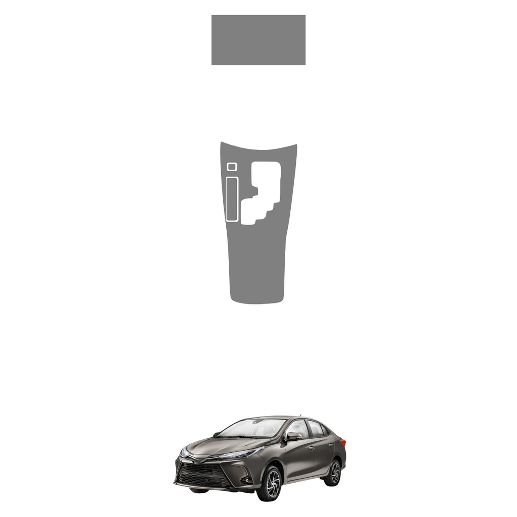 Película PPF Proteção Kit Console Central Multimídia Toyota Yaris XLS Sedan 2019 2020 2021 2022 2023 2024 2025 TPU