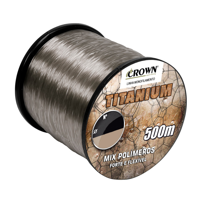 Linha de Pesca Crown Titanium Monofilamento 0,70mm 70lbs 500m