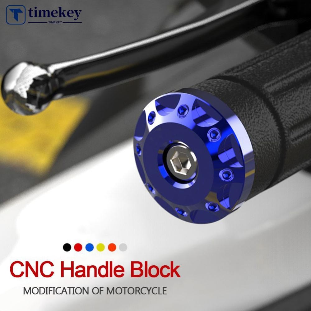 TIMEKEY 2 Pçs CNC Motocicleta Guiador Apertos Barra Tampa Final Plugues Slider Alumínio Para 16-18mm Moto Lidar Com G5N2