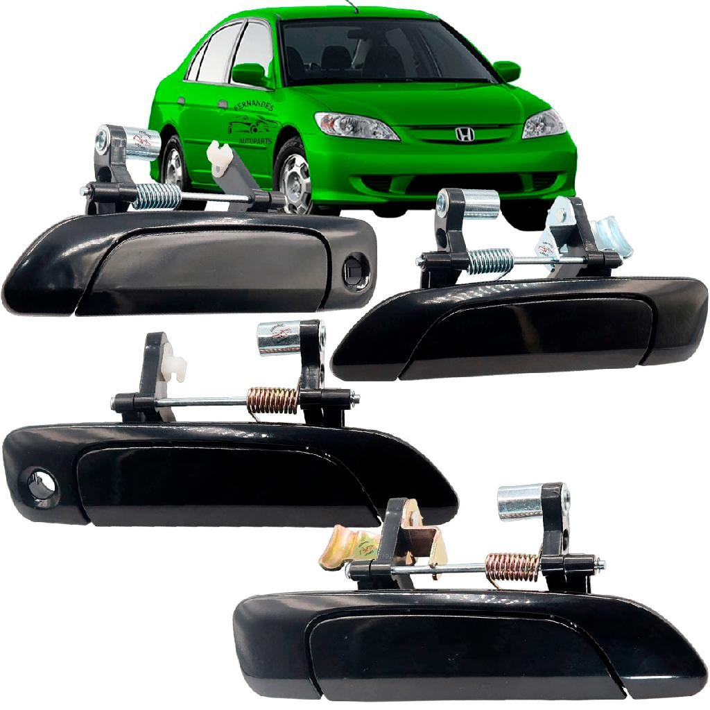 Kit 4 Maçaneta Porta Dianteira Traseira Civic 2001 2002 2003 2004 2005 06 Direita Esquerda em Oferta na Shopee