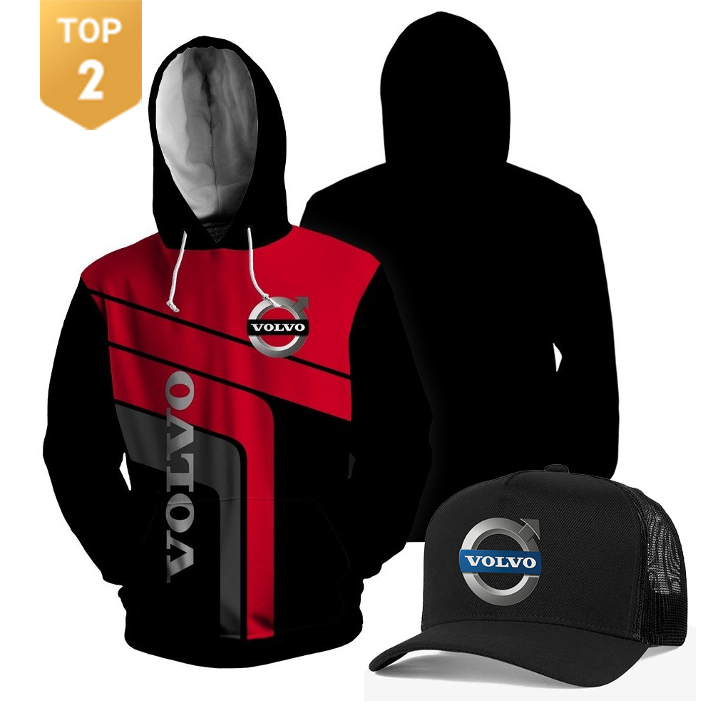 Moletom + Bone Volvo FH Caminhão Blusa Full 3d Com Capuz Sublimado Caminhoneiro