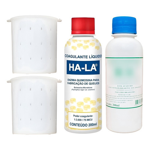 Coalho Queijo Coagulante + Cloreto De Cálcio + 2 Formas 500g