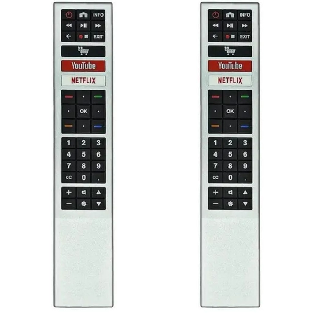 2x Controle Remoto para Tv Aoc Led Smart 4k Youtube Netflix
