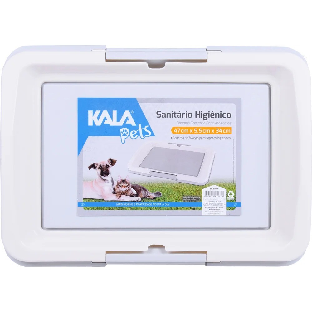 Sanitário Canino para Tapetes higiênicos Branco 34x47cm Kala