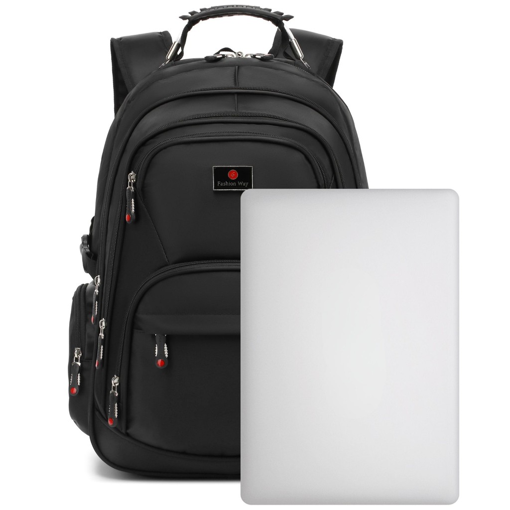 Mochila com Alça Reforçada Cabo de Aço Masculina Impermeável Preta