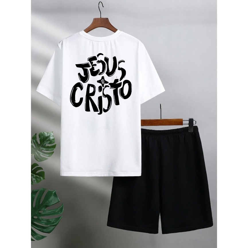Kit Bermuda Tectel e Camiseta Masculina Estampada Conjunto Masculino