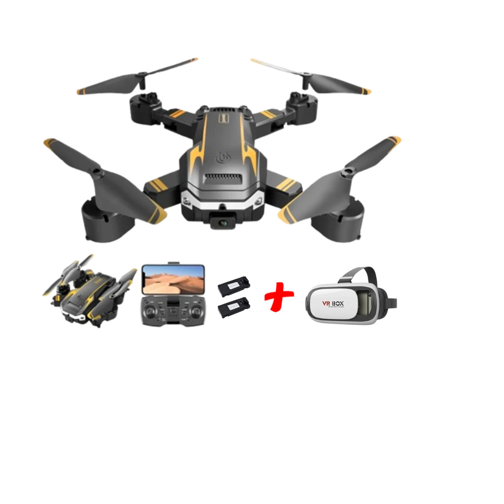 Drone S6 Max com Câmera HD, WiFi FPV, Evita Obstáculos, 3 Baterias + Óculos VR