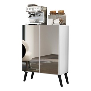 Aparador Buffet 2 portas com Espelho Retrô Vegas Multimóveis V3613 em Oferta na Shopee