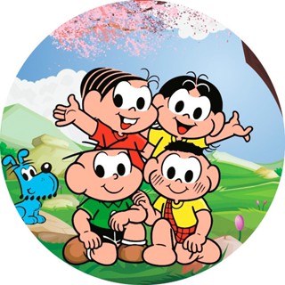 PAINEL REDONDO EM TECIDO SUBLIMADO TURMA DA MONICA 1,50 em Oferta na Shopee