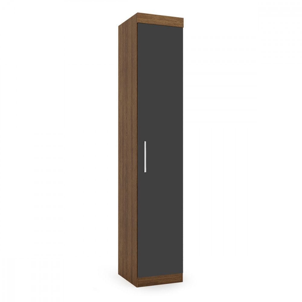 Guarda Roupa Módulo 1 Porta Genova Ipe Wood E Grafite Batrol Ipe Wood Com Grafite em Oferta na Shopee