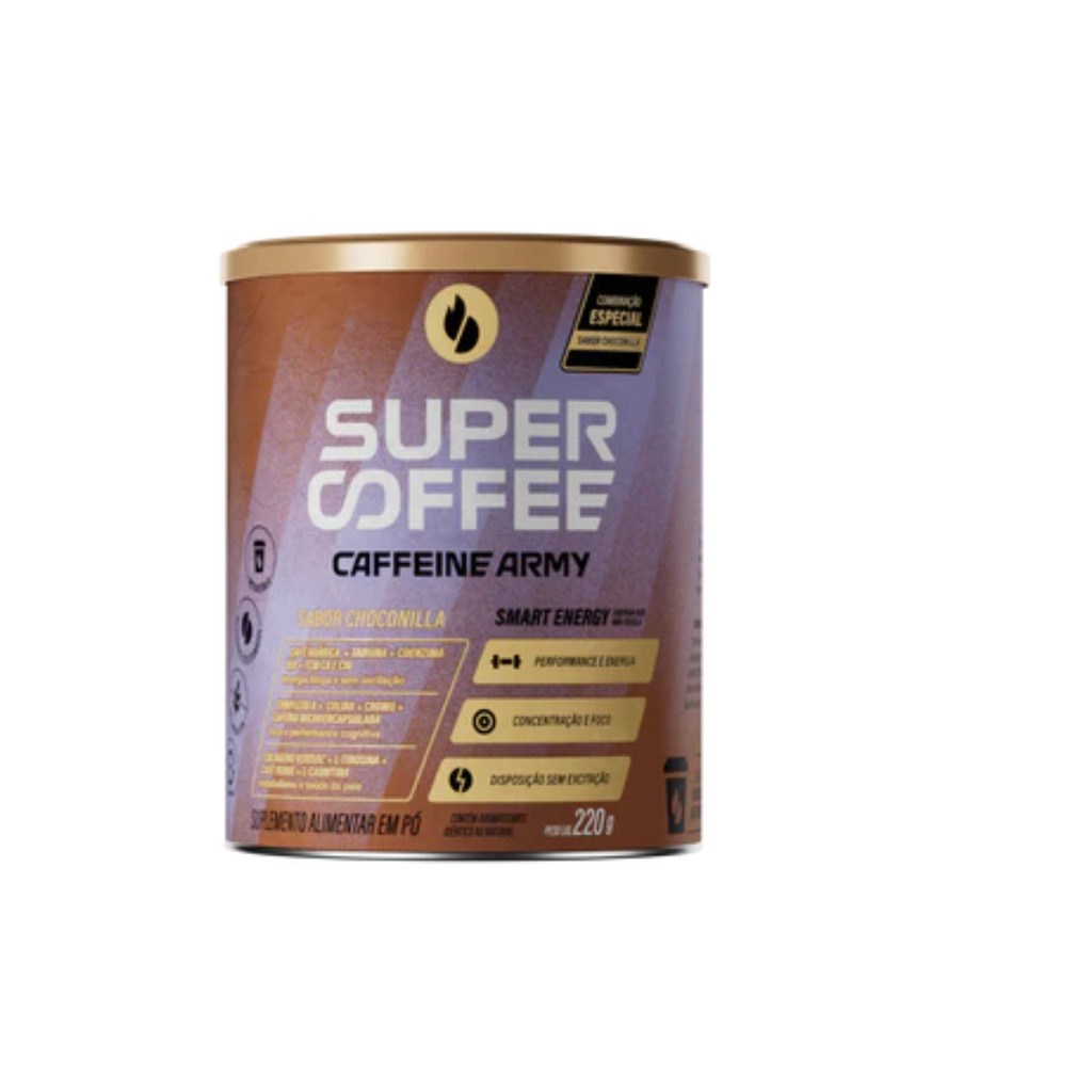SuperCoffee Choconilla Caffeine Army 220g - Food & Beverages