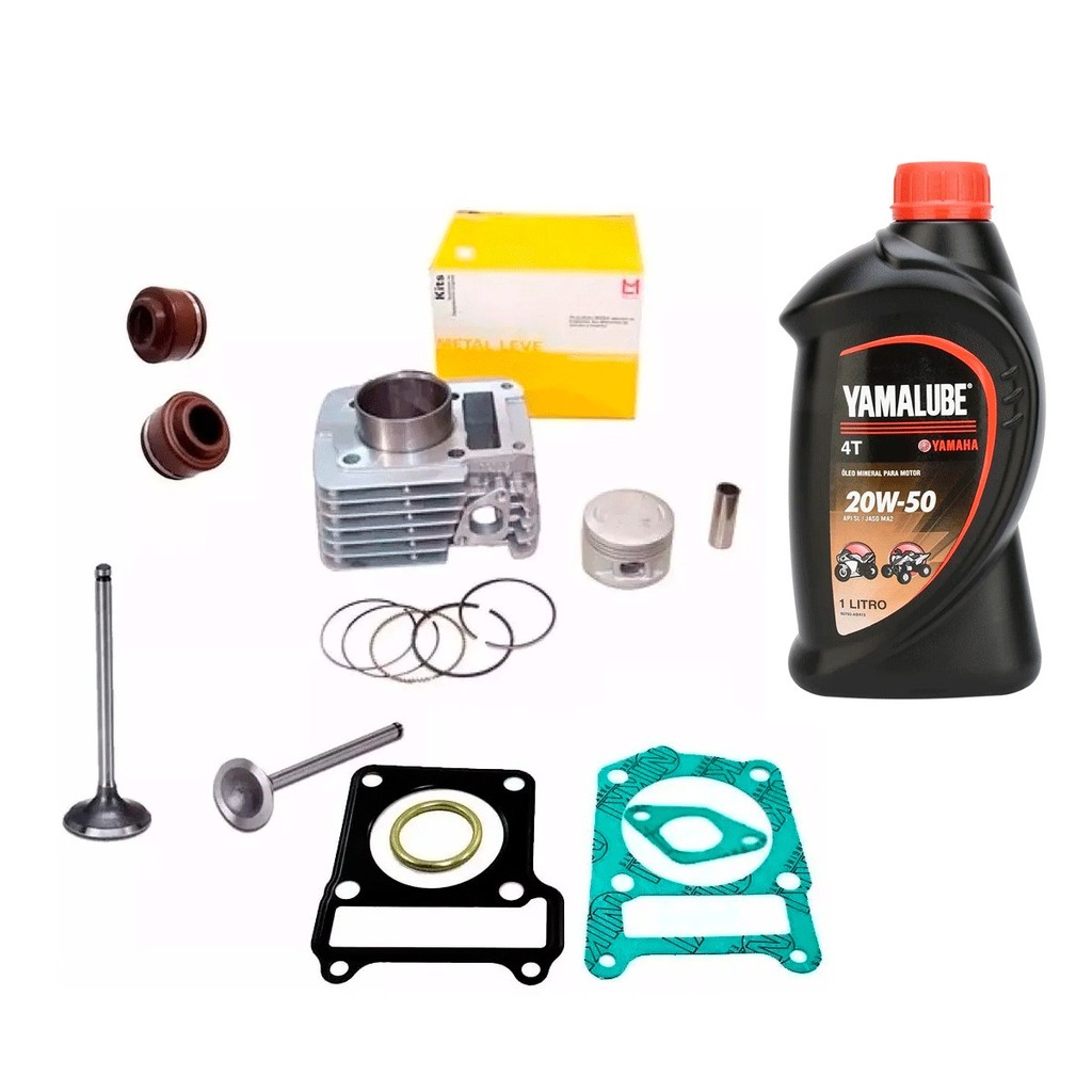KIT Cilindro PISTAO Junta Valvula Retentor Ybr Xtz 125 oleo YAMALUBE