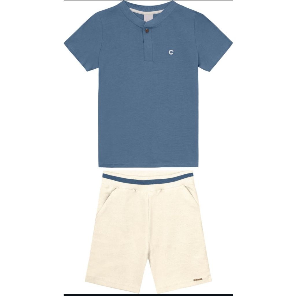 Conjunto Camiseta / Bermuda Infantil Moda Infantil Alta Qualidade Conforto E Estilo Ideal Para O Dia A Dia