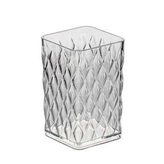 Porta Escova Transparente Incolor Glamour - Plasútil em Oferta na Shopee