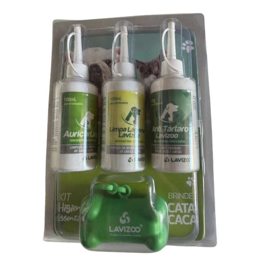 Kit Higiene Essencial Para Cães e Gatos Lavizoo - Pets