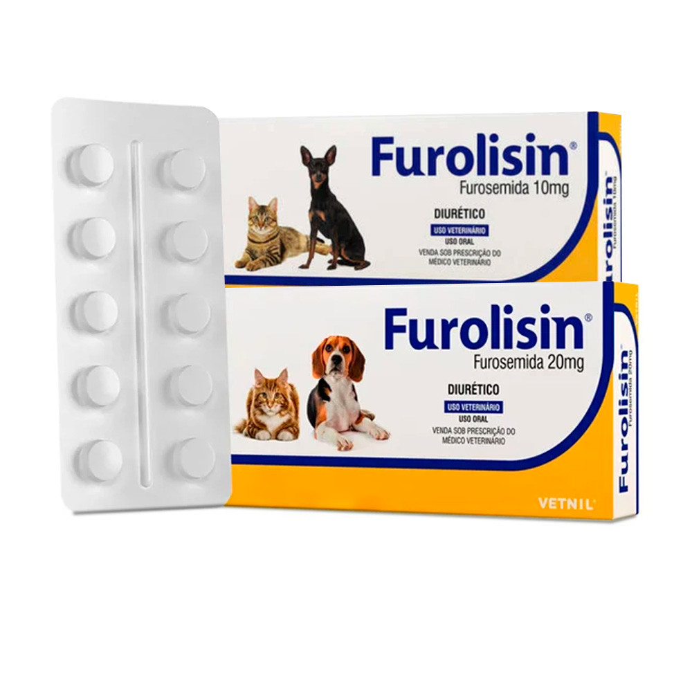 Furolisin 10mg ou 20mg com 10 Comprimidos - Diurético para Cães e Gatos Cartela Econômica - OFERTA VALIDADE CURTA em Oferta na Shopee