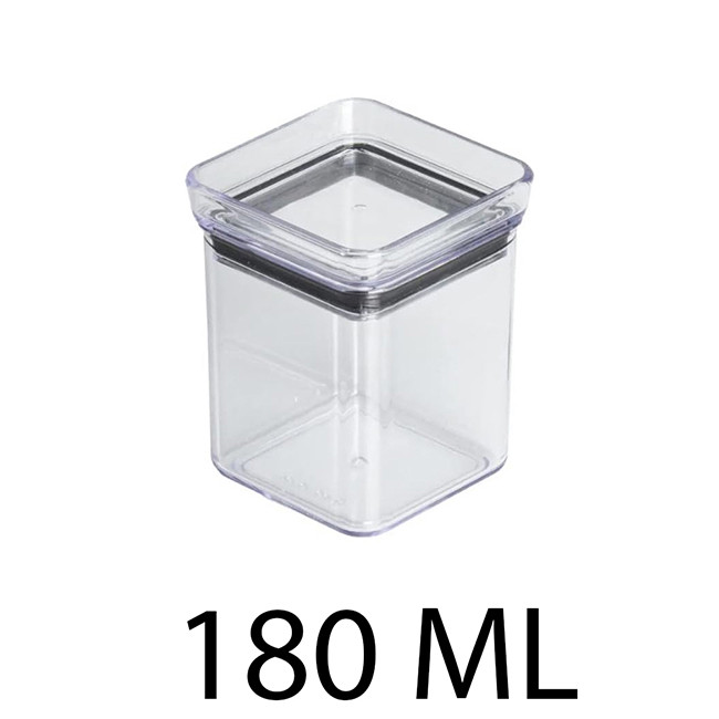 Pote Mini Herméticos Organizador Empilhável Para Temperos Lumini Quadrado 180ml Cod. 1978 - Paramount