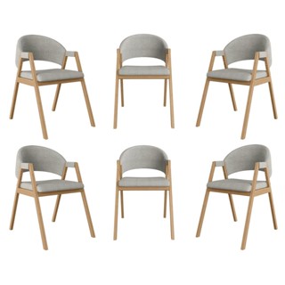 Kit 6 Cadeiras Mesa Jantar Suellen Versátil Reforçada Linho em Oferta na Shopee