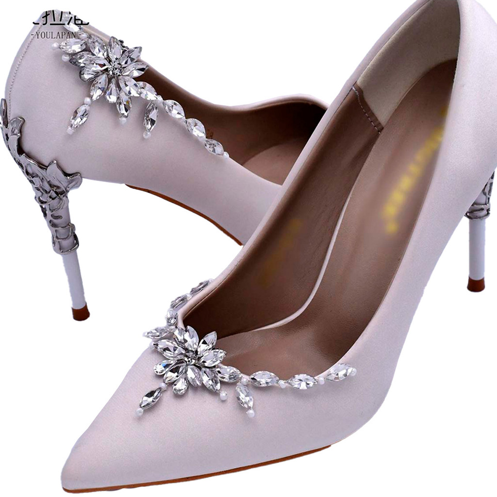 1 Par Jogo Acessórios De Sapato Aplique Strass Brilho em Oferta na Shopee