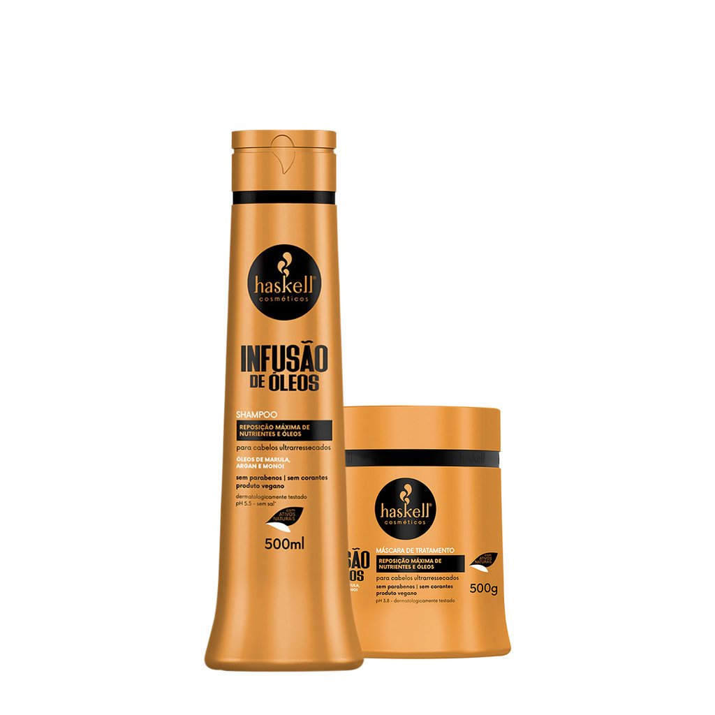 Kit Haskell Infusão de Óleos Shampoo e Máscara G (2 produtos) em Oferta na Shopee