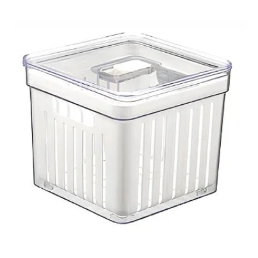 Organizador de Geladeira 2,8 Litros Com Cesto -Plastutti em Oferta na Shopee