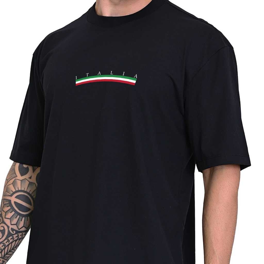 Camiseta Oversized  Estampada Itália Streetwear Masculina 100% Algodão Padrão Americano  Envio 24Hrs