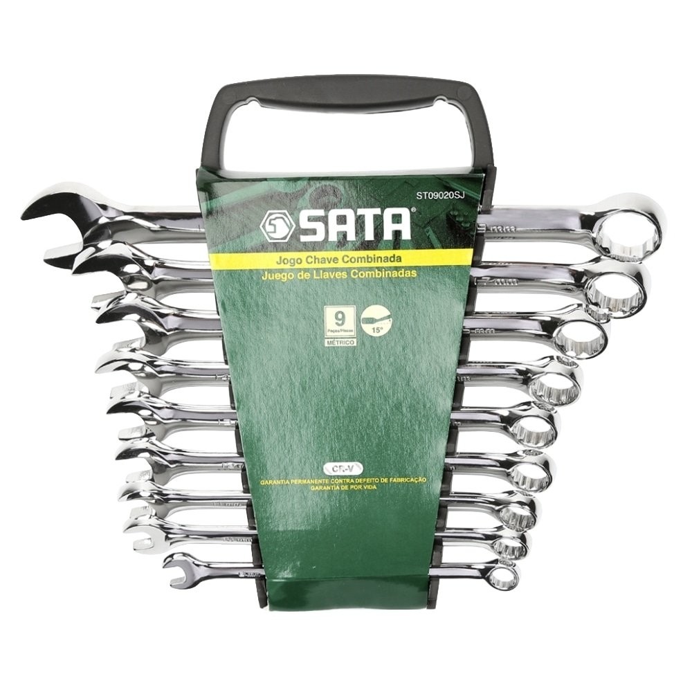 Jogo Chave Combinada Sata 8 a 19mm 9 Peças Cromo Vanádio em Oferta na Shopee