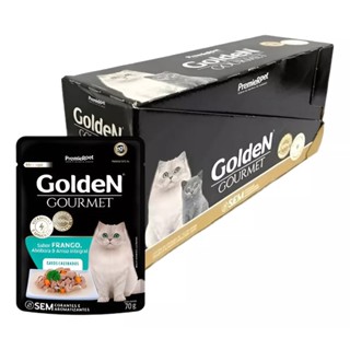 KIT C/ 20 UN Sache Golden Gato Castrado Frango 70g em Oferta na Shopee