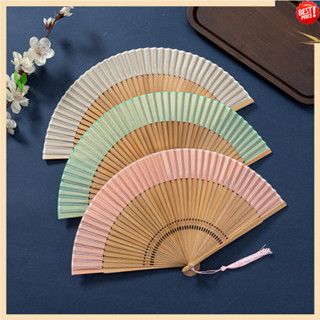 Leque Dobrável De Cor Sólida De Alta Qualidade , Leques De Bambu Chineses , Festa De Casamento , Dança , De Mão , Vintag em Oferta na Shopee