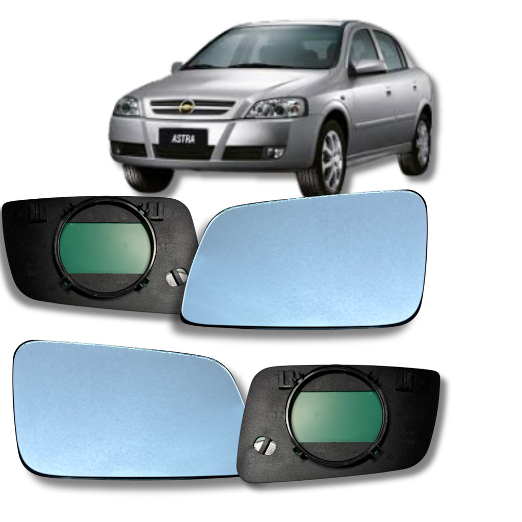 Par de Vidro Espelho Retrovisor Direito e Esquerdo Astra 1999 a 2012 - Lado Passageiro e Motorista Não é Azul