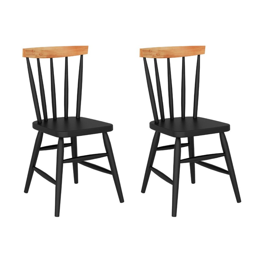 Kit 2 Cadeiras de Jantar Madeira Maciça/MDF Multimóveis CR50114 em Oferta na Shopee