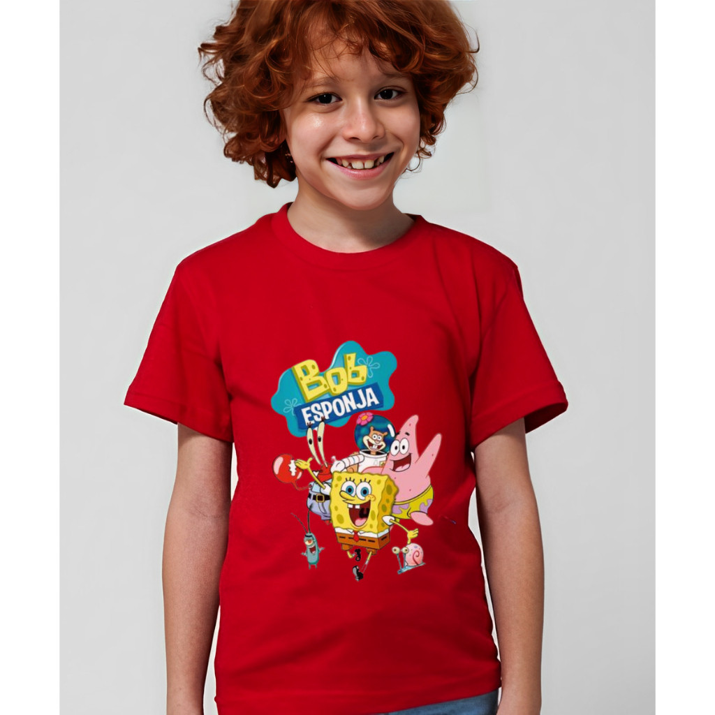 Camiseta Infantil Menino Algodão Personagens Estampada Tendência Moda Kids