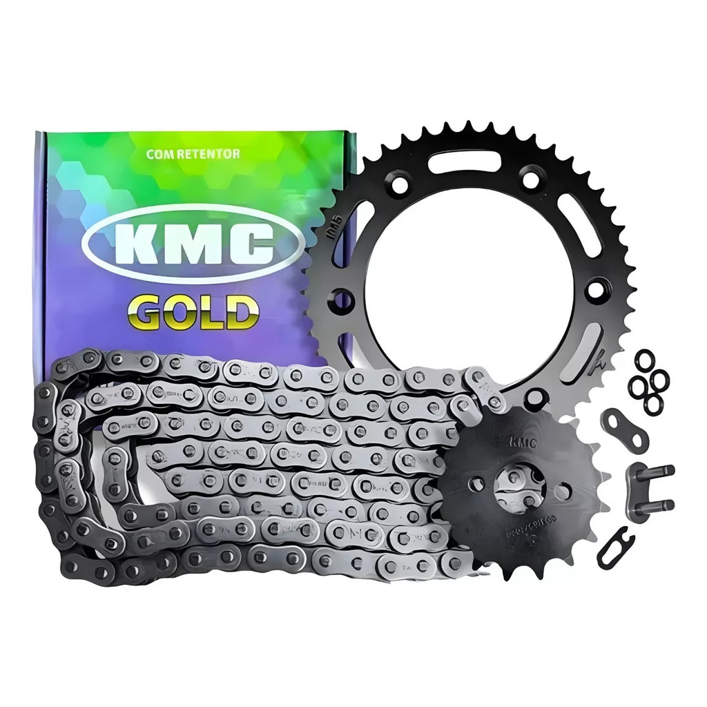 Kit Quite Relação Tração Transmissão Nxr Bros 150 2004 à 2015 Com Retentor Original KMC
