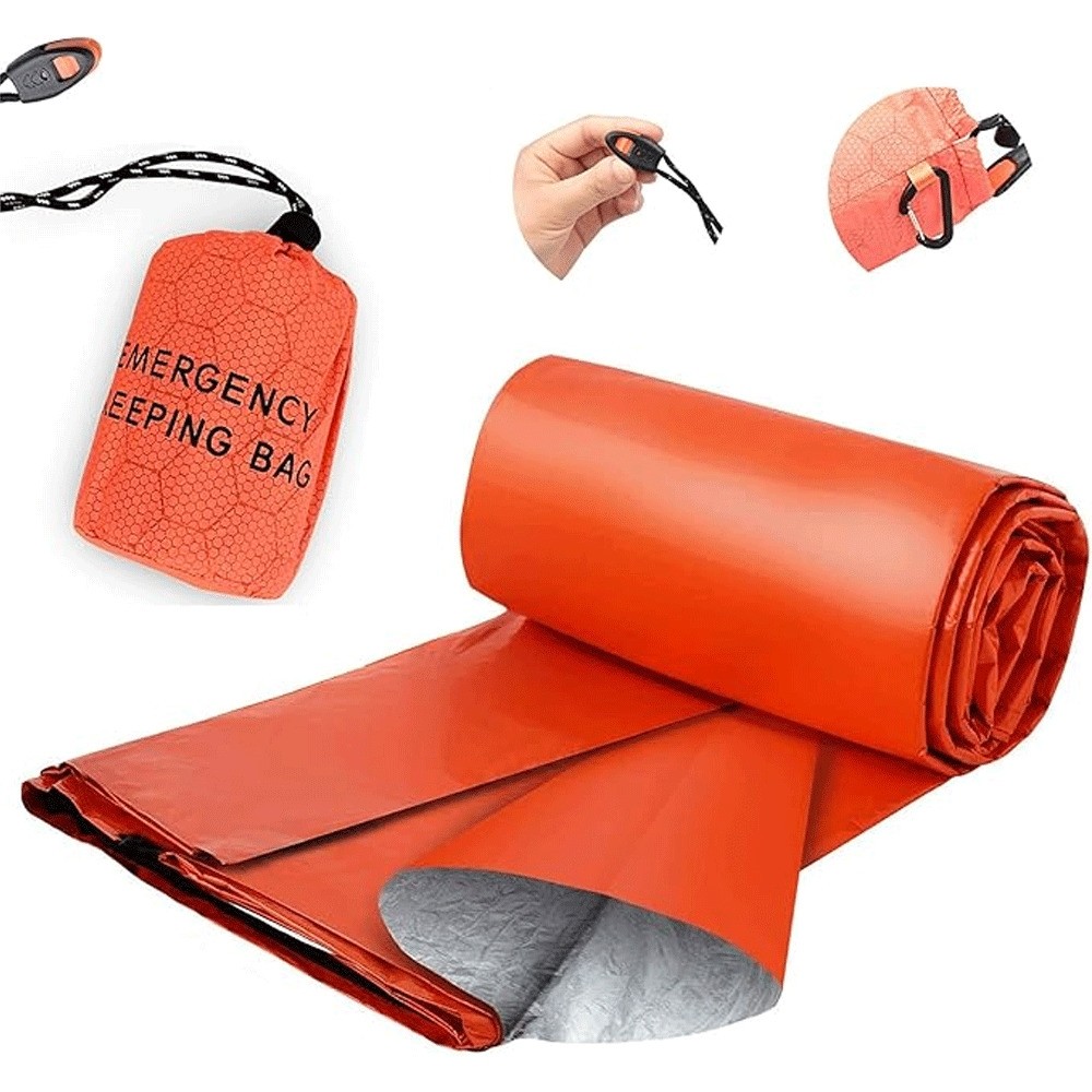 Saco De Dormir Emergência Reutilizável Laranja - Dispropil em Oferta na Shopee