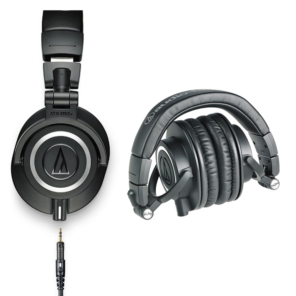 Headphone ATH-M50x Preto  Fone de Ouvido Audio Technica + Case