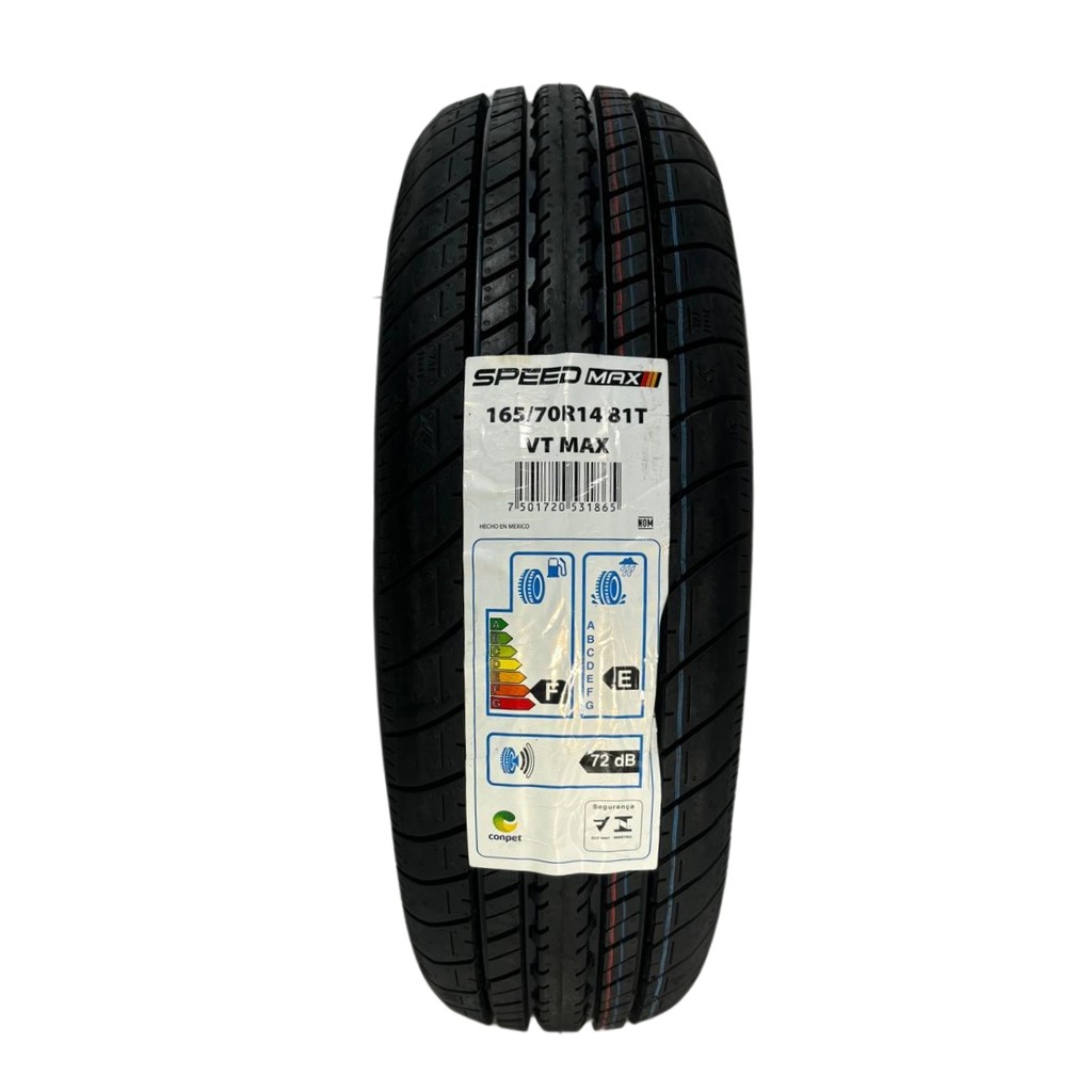 PNEU NOVO 165/70R14 81T SPEEDMAX VT MAX - KWID FIESTA SANDERO CLASSIC UNO PALIO GOL FOX CORSA
