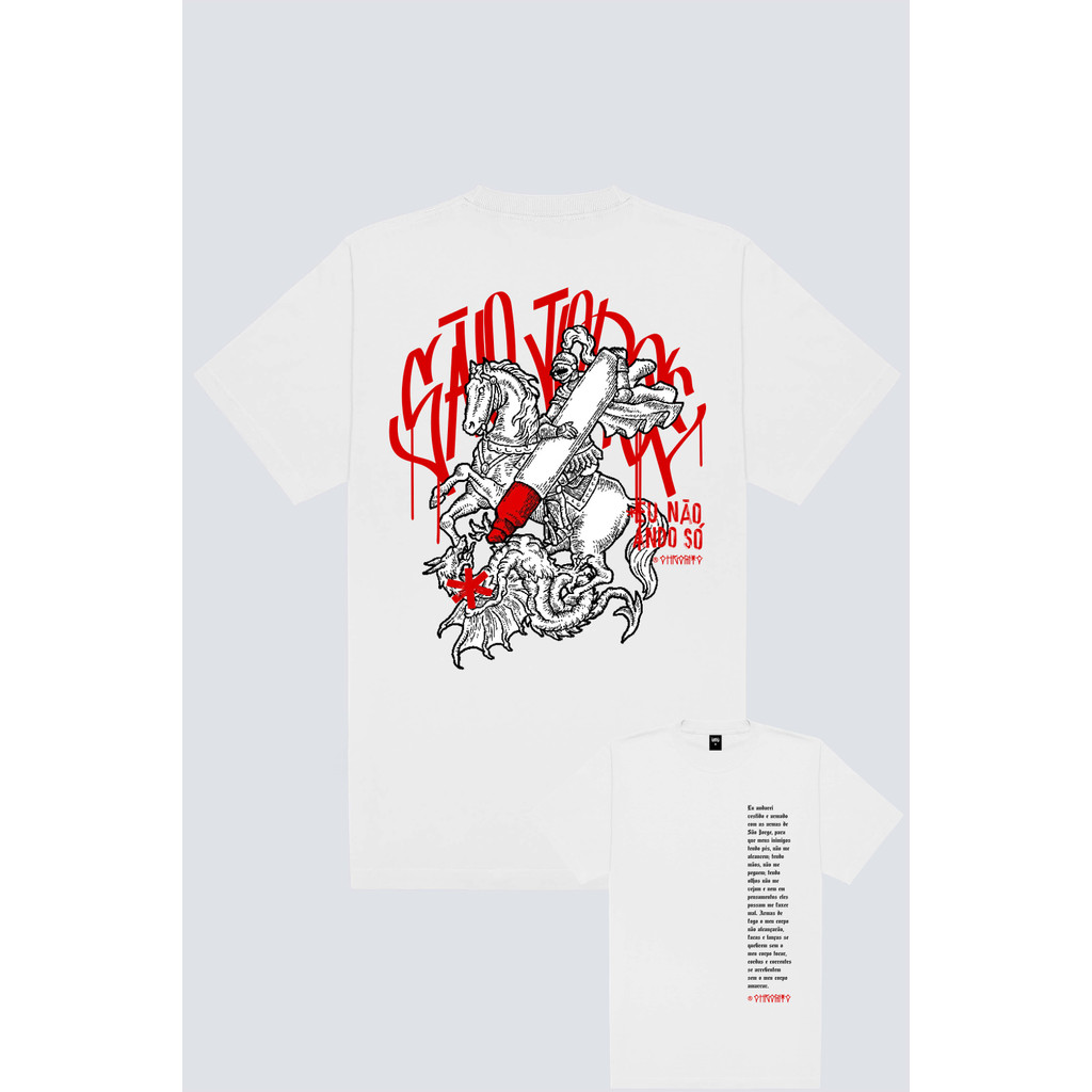 Camiseta Unissex Oversized Plus Size Feminina Masculina Chronic Plus Size Big São Jorge Streetwear Blusa Estampada Camis