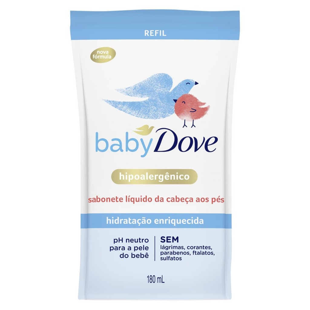 Sabonete Líquido Dove Baby Hidratação Enriquecida Refil 180Ml